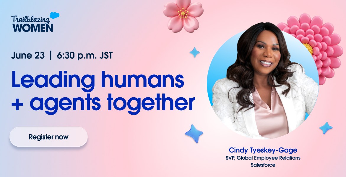 Trailblazing Women webinar promo: Leading Humans + Agents Together, featuring Cindy Tyeskey-Gage