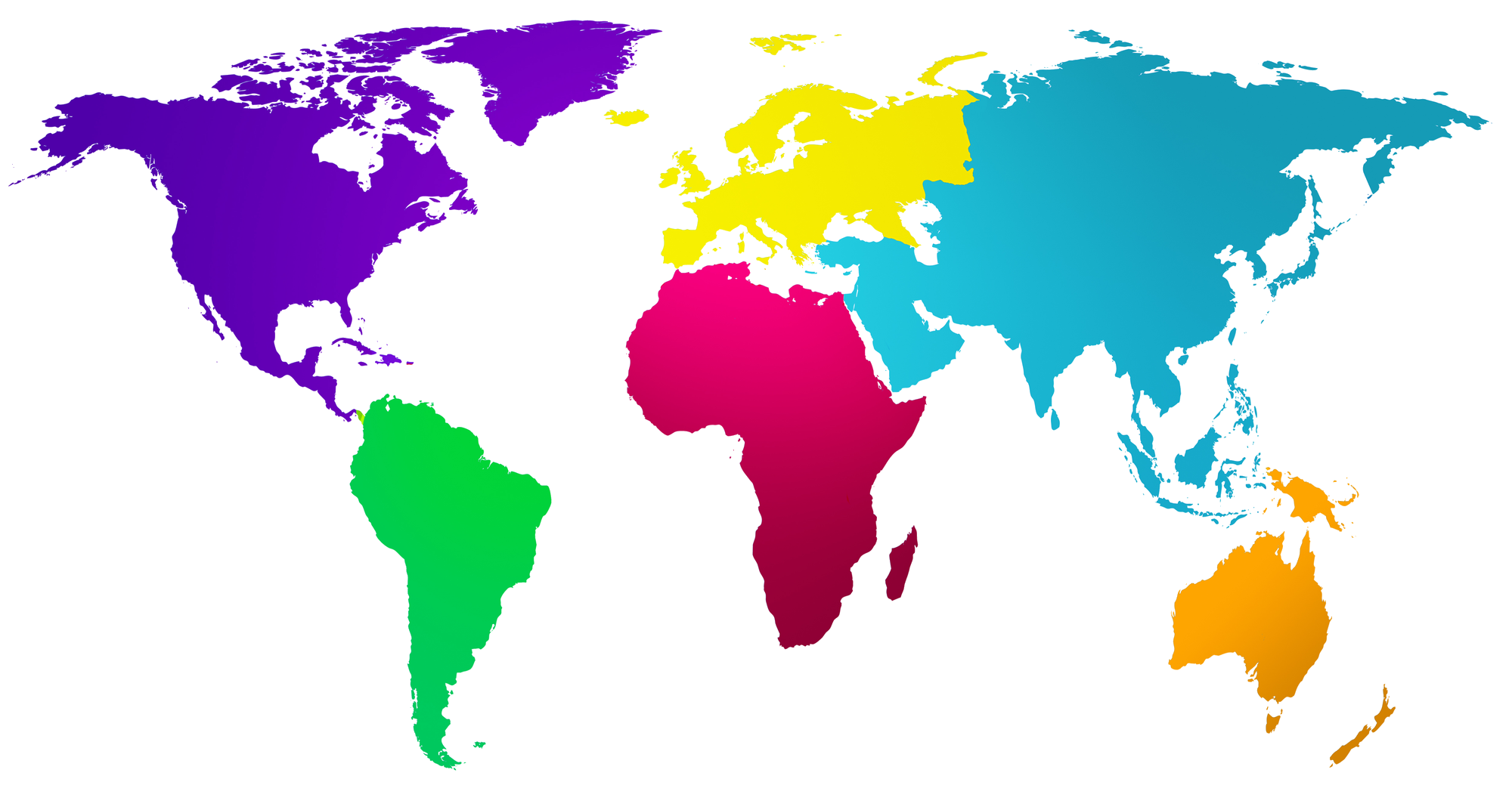 World map highlighting the regions Cindy Tyeskey-Gage has led people strategy in